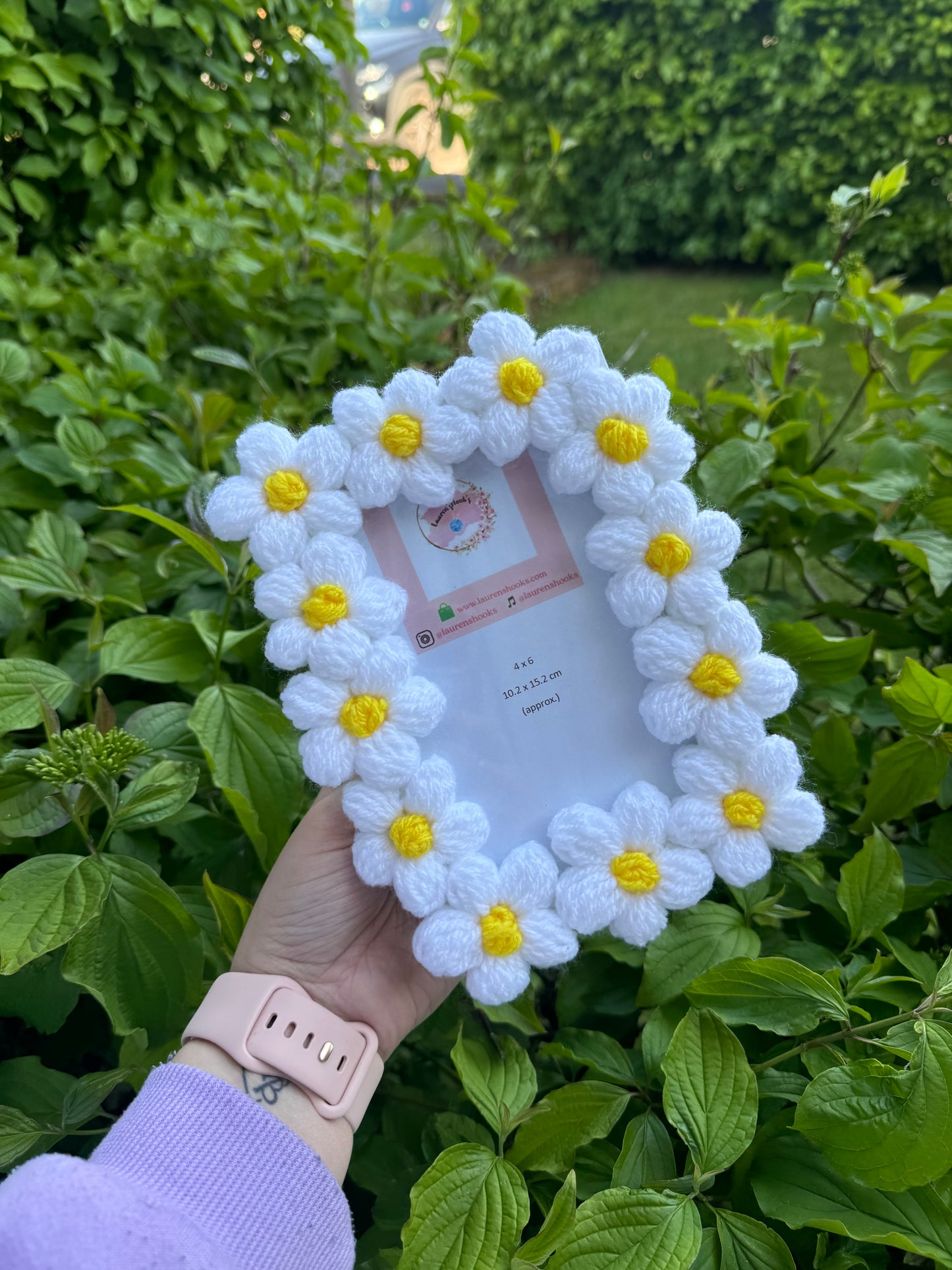 Crochet Daisy Flower Frame