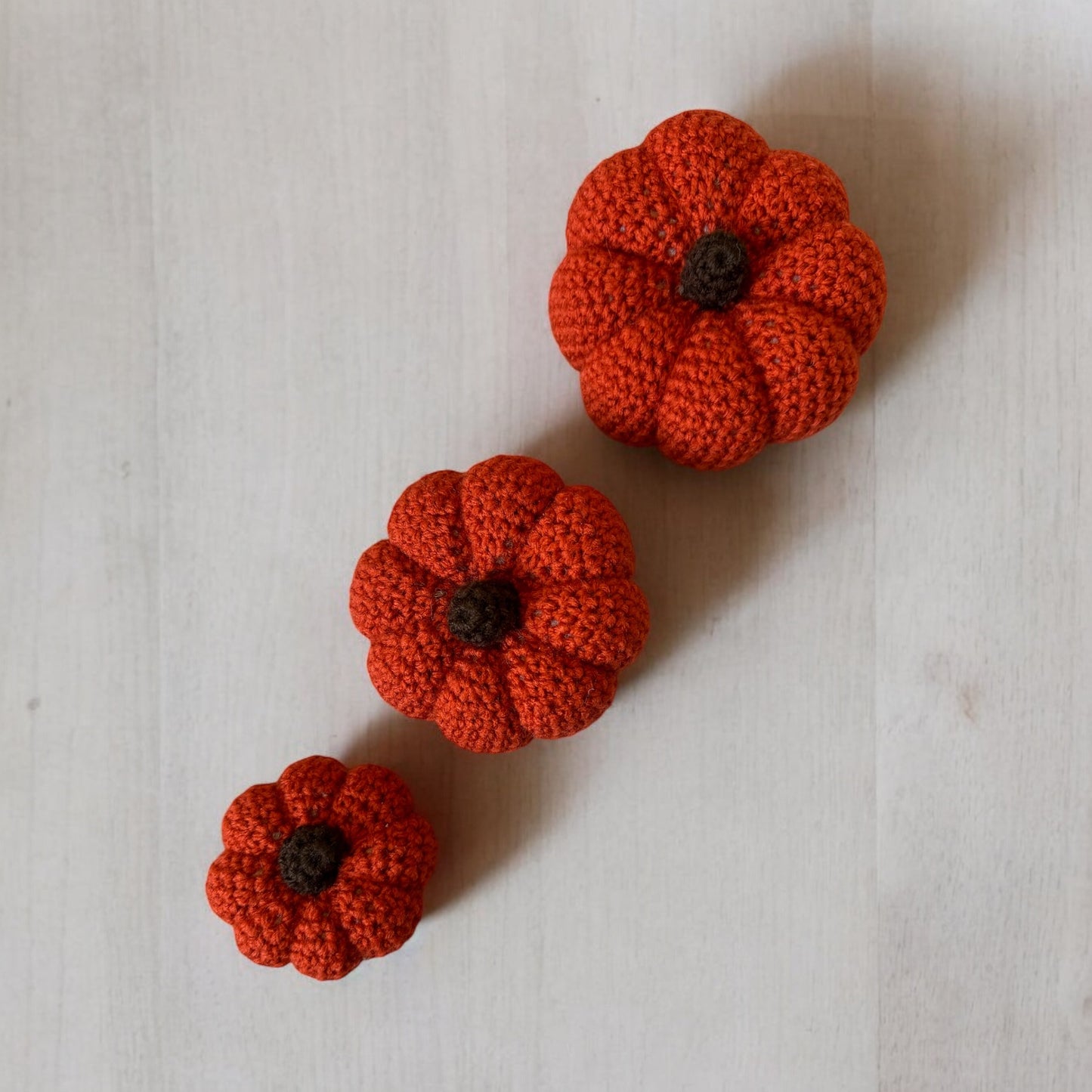 Set of Crochet Pumpkins