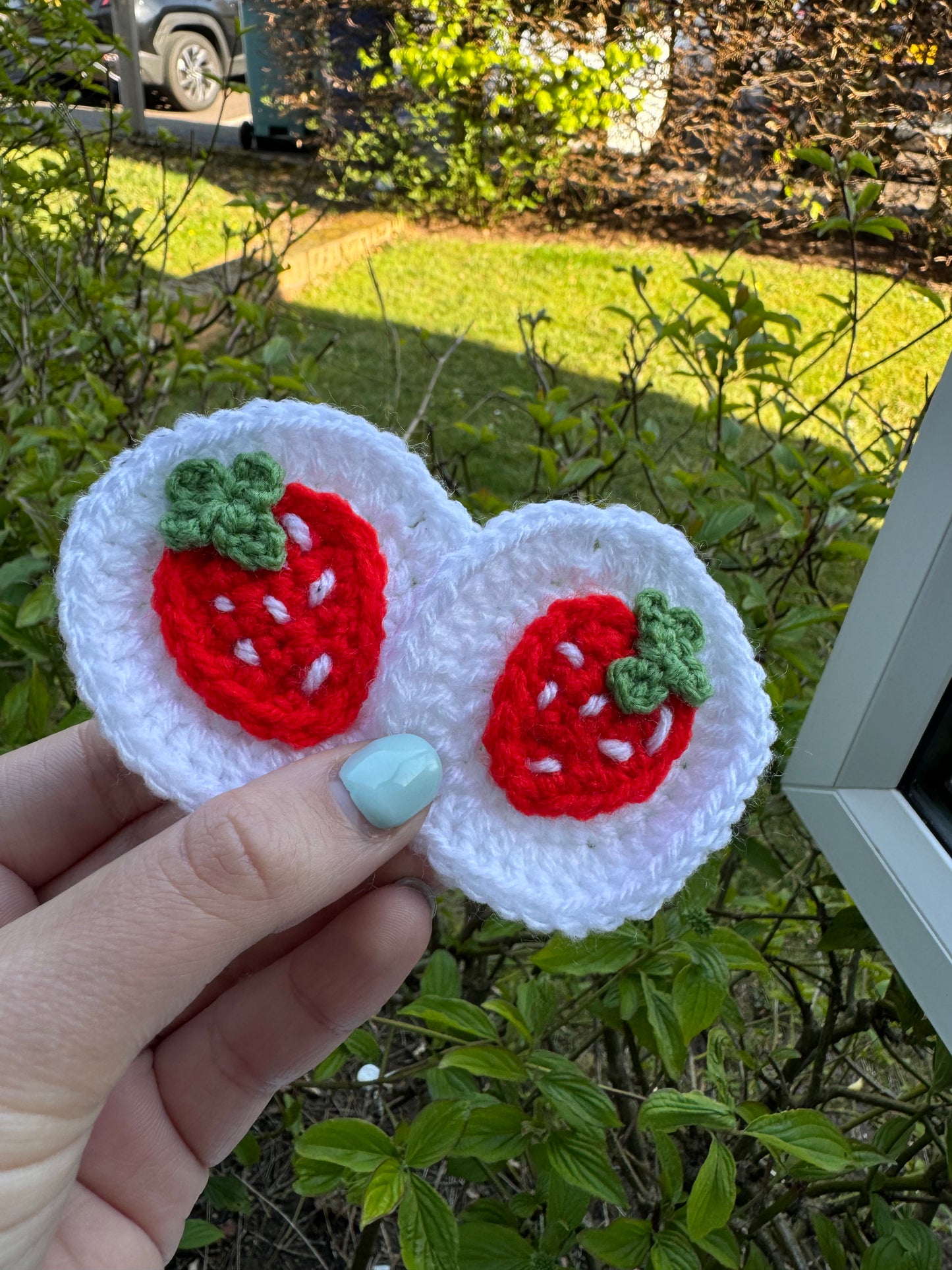 Strawberry Car Coasters - Pack of 2